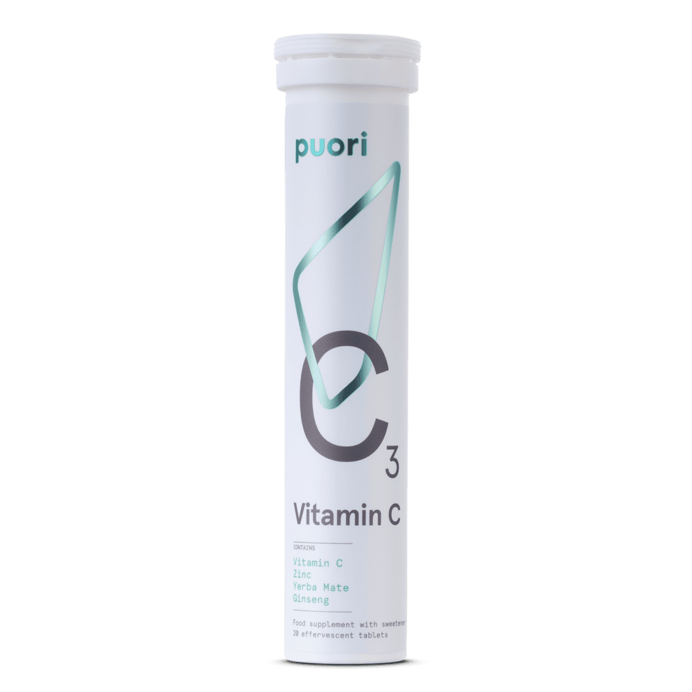 Puori C3 prírodný šumivý vitamín C z aceroly, goji a šípok